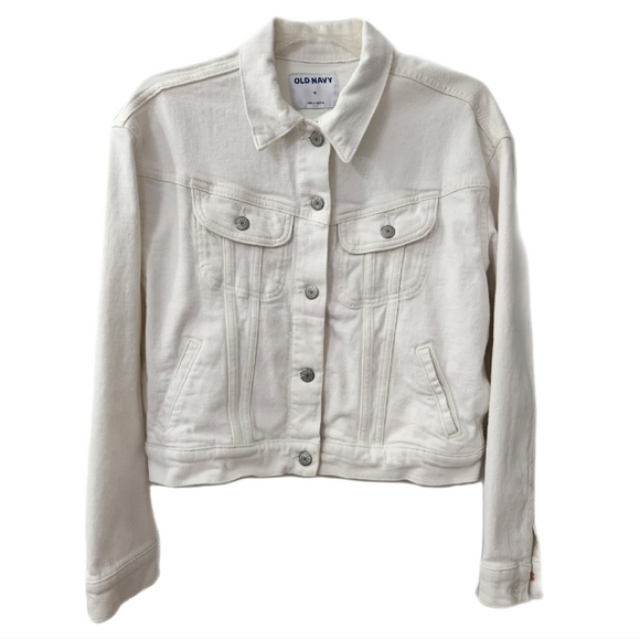 Old Navy Jackets & Blazers - NWOT Old Navy Women's Cropped Trucker Jacket, Color: Off-White, Size: S